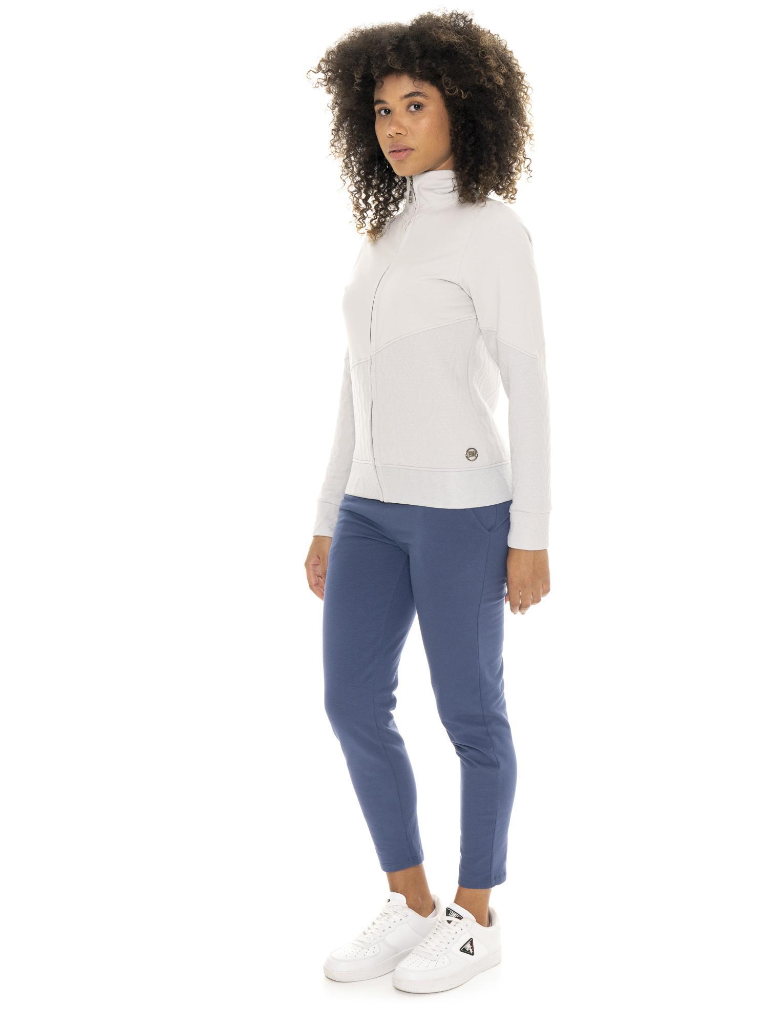 Sweat-shirt d'hiver zippé pour femme, col montant, finitions tressées 7/7