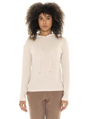 Leone 1947 warm touch dames geribbelde pull-on capuchon wintersweater