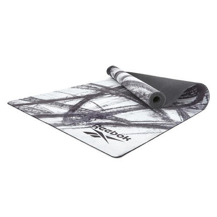 Tapis de yoga Reebok en caoutchouc naturel, charbon