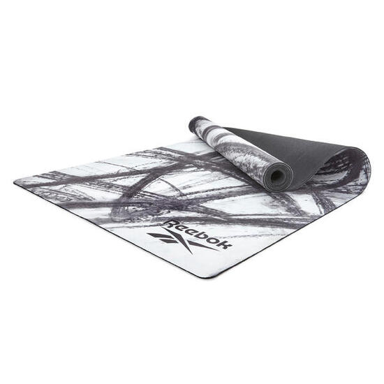 Tapis de yoga Reebok en caoutchouc naturel, charbon