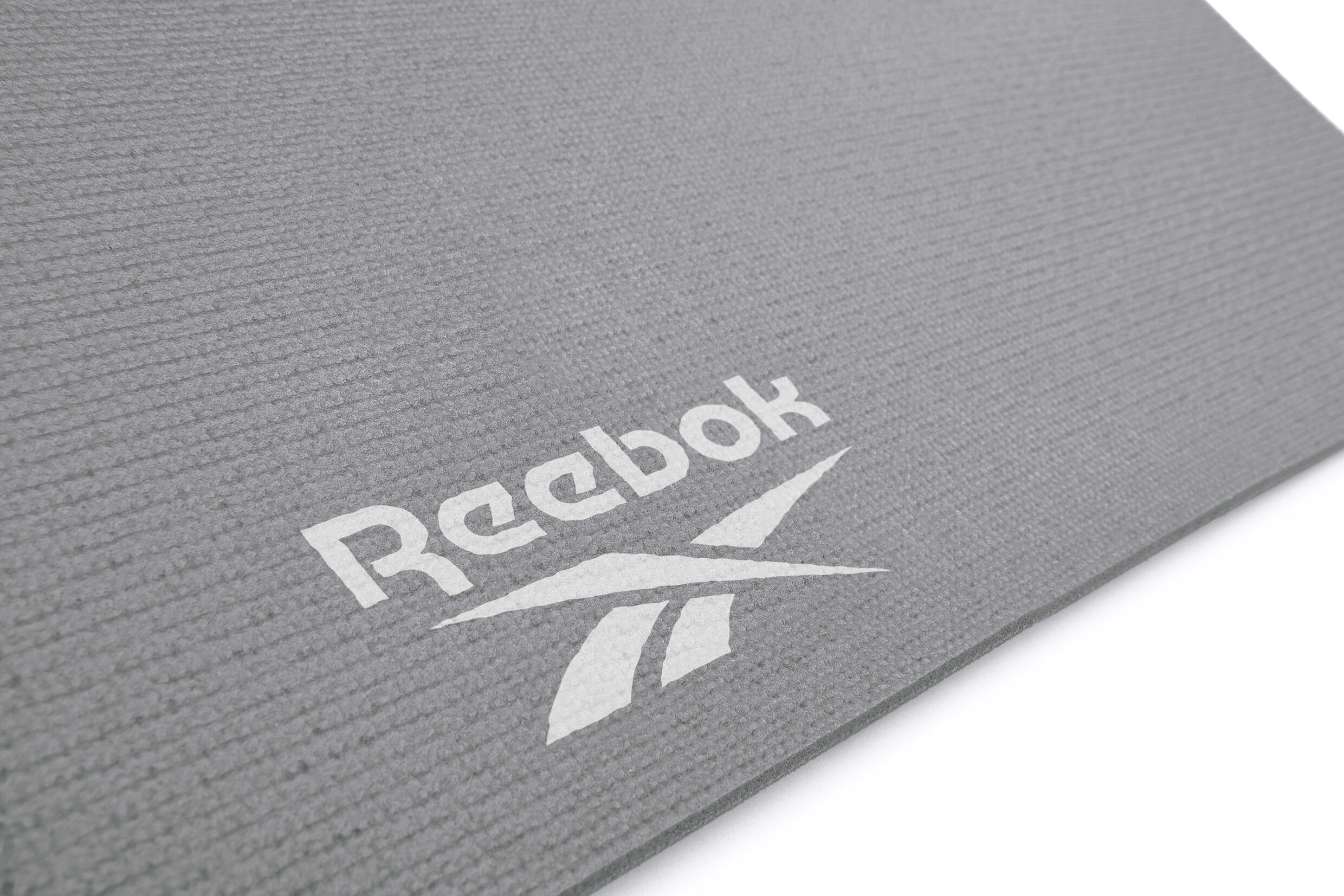 Tapis de yoga Reebok, 4 mm, double face, gris 3/5