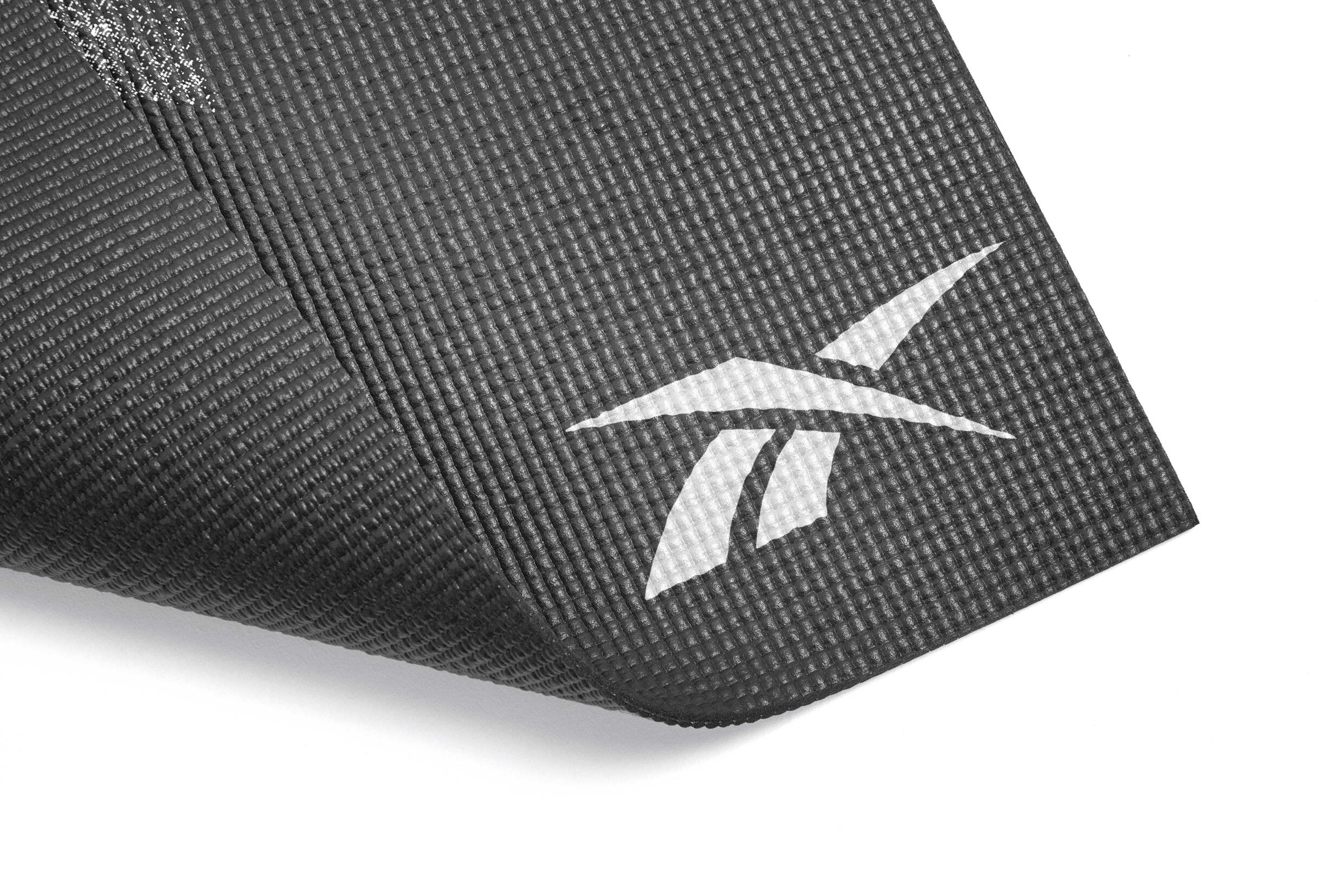 Tapis de yoga Reebok, 4 mm, double face, noir 5/6