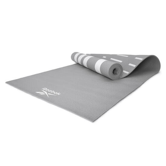 Tapis de yoga, 4mm, double face, gris