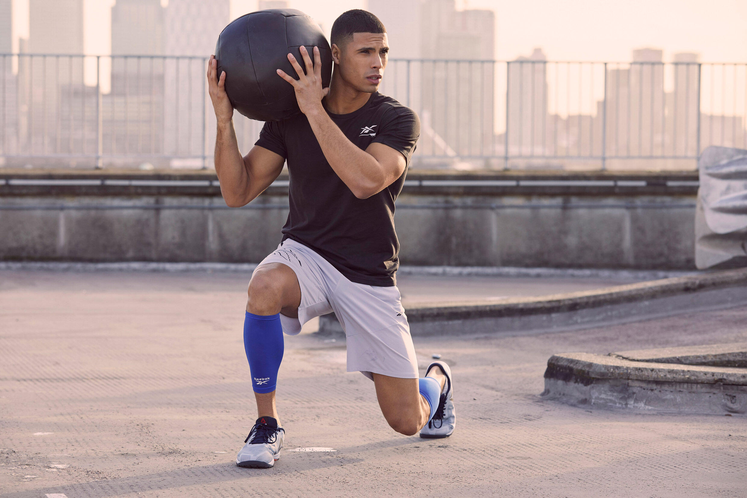 Manches Reebok pour mollets, bleu XL 6/6