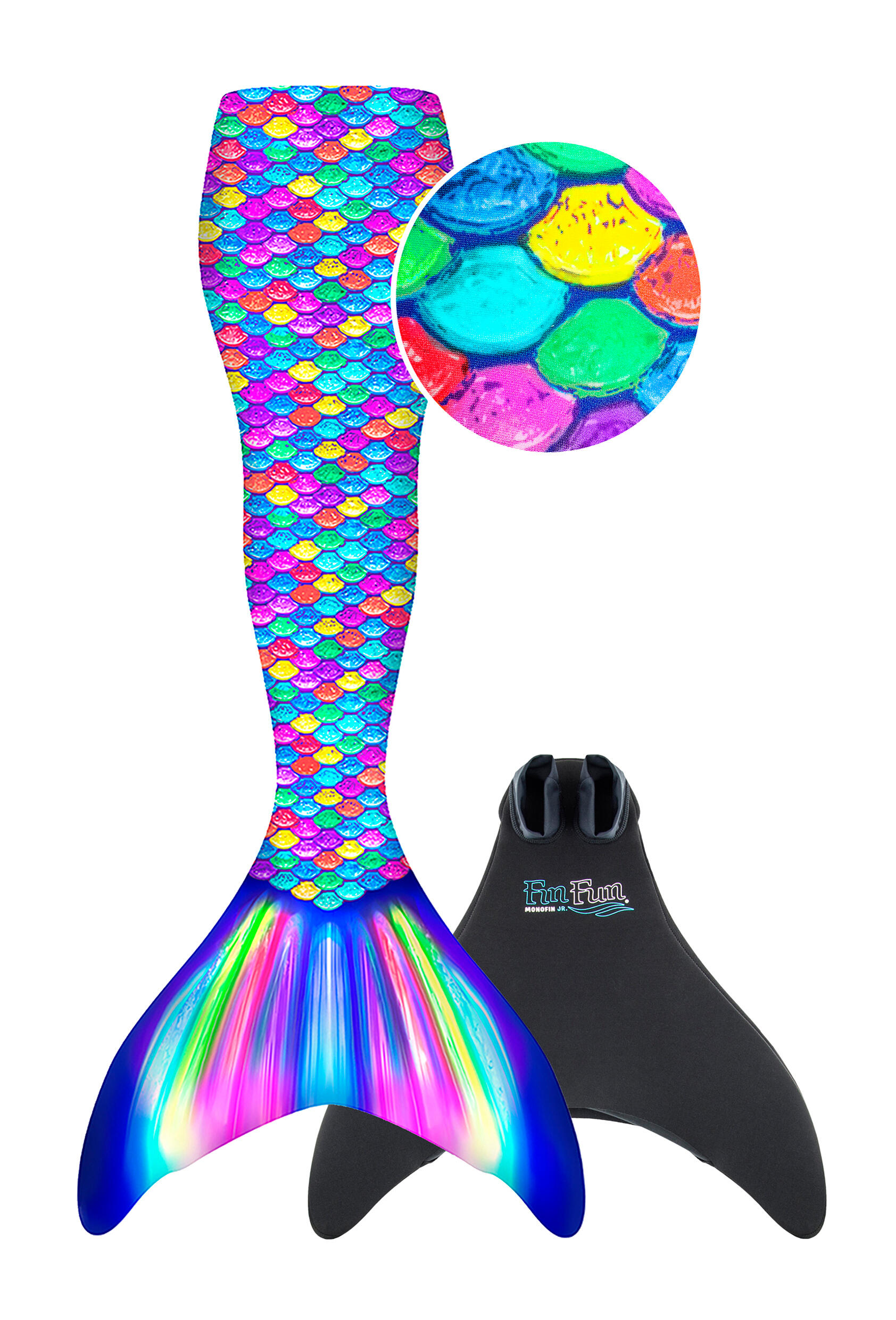 Fin Fun Rainbow, Youth L/XL (140-164) 1/8