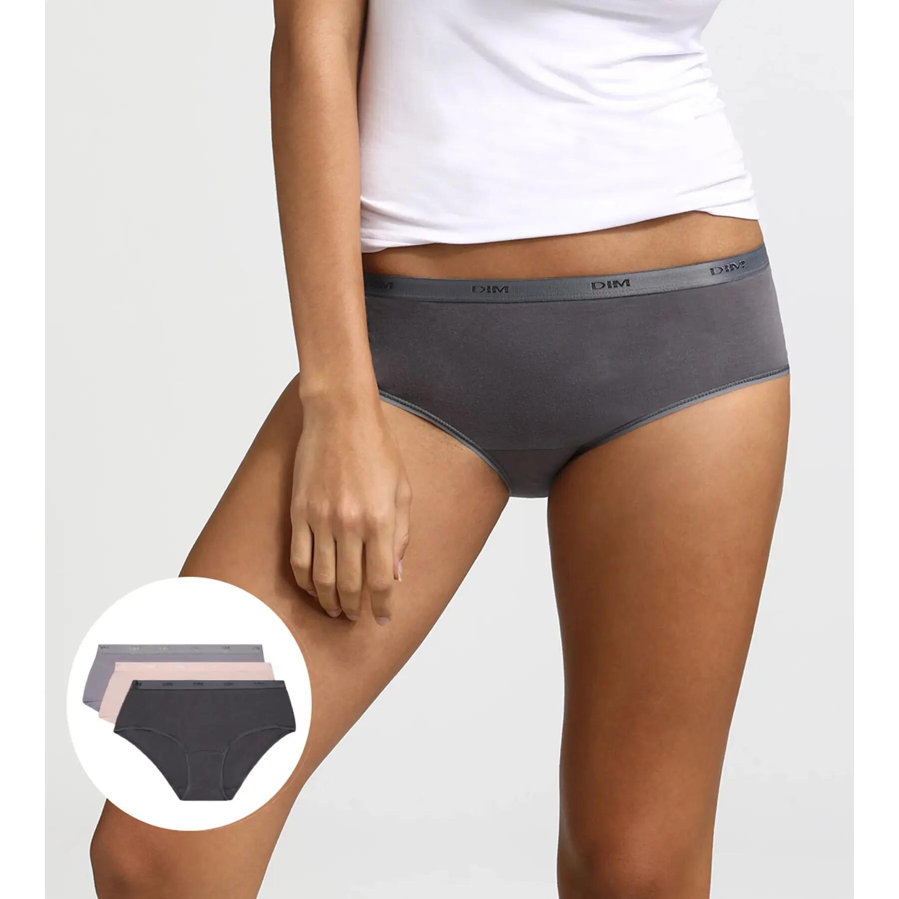 Conjunto de 3 Boxers feminino DIM Coton Stretch Pockets Eco 2/5