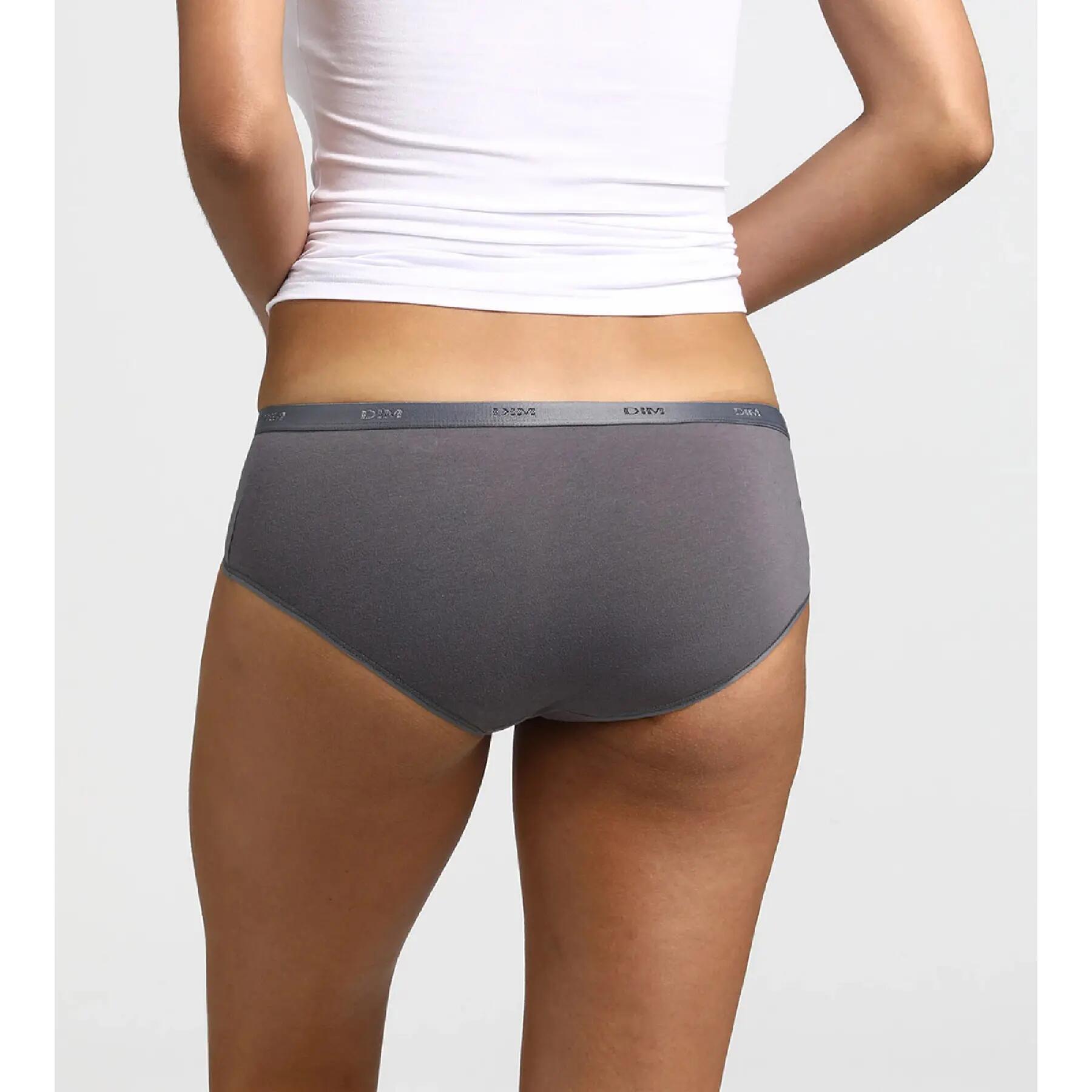 Conjunto de 3 Boxers feminino DIM Coton Stretch Pockets Eco 4/5