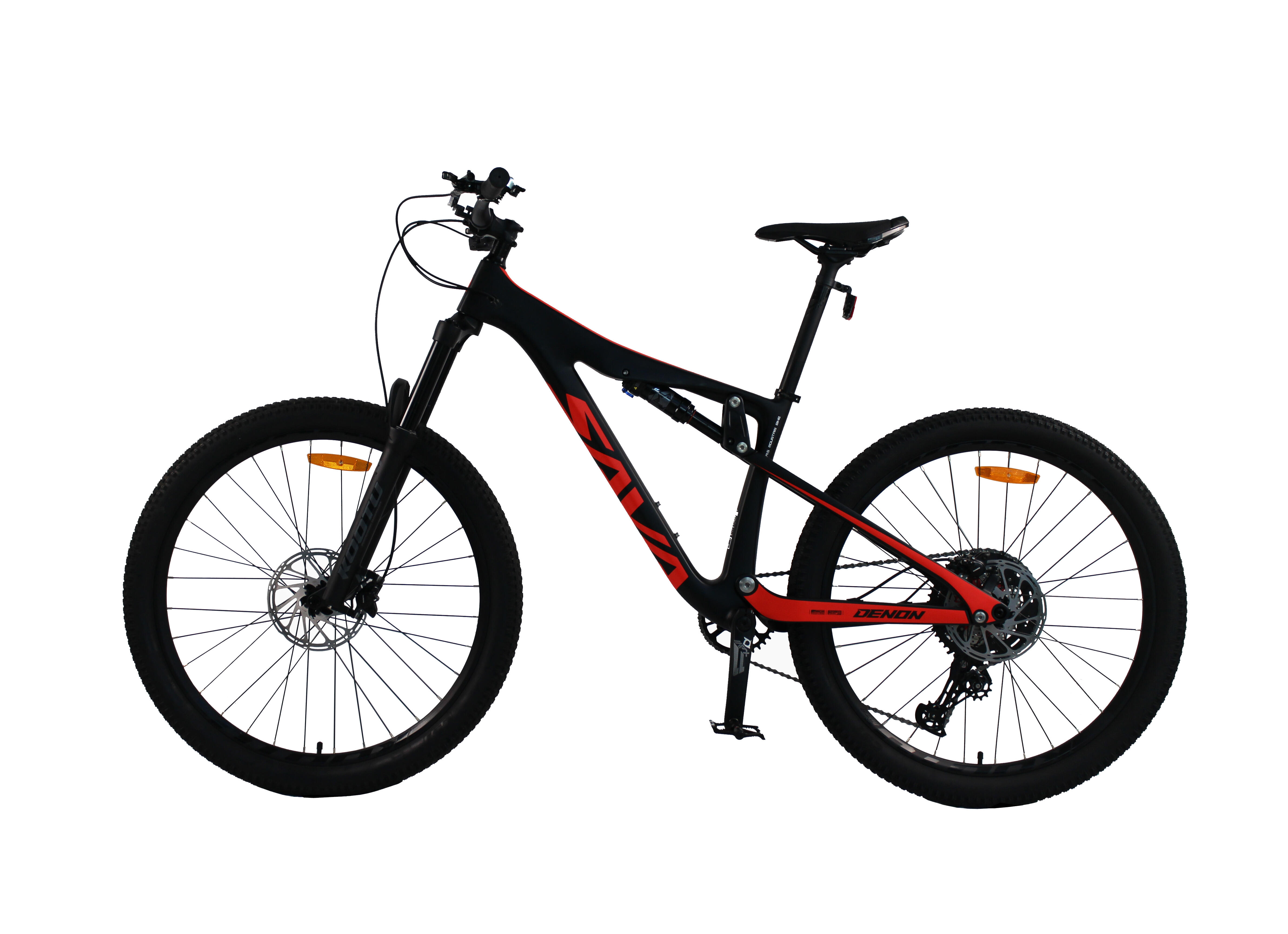 27.5” 12 Speed Carbon Dual Suspension Black/Red MTB - SAVA