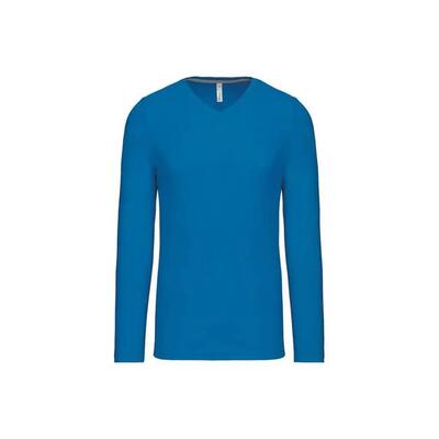 T-shirt kariban col v manches longues