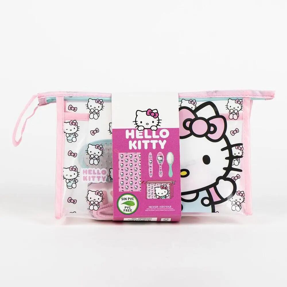 toilettentasche mit handtuch und haarbürste Cerda Hello Kitty 3/5