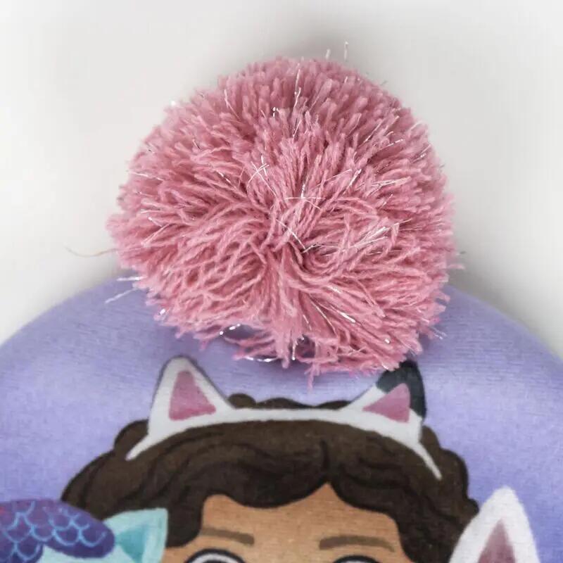 Set - Niña - Gorro y guantes con pompón - Gabby - Lila 5/5