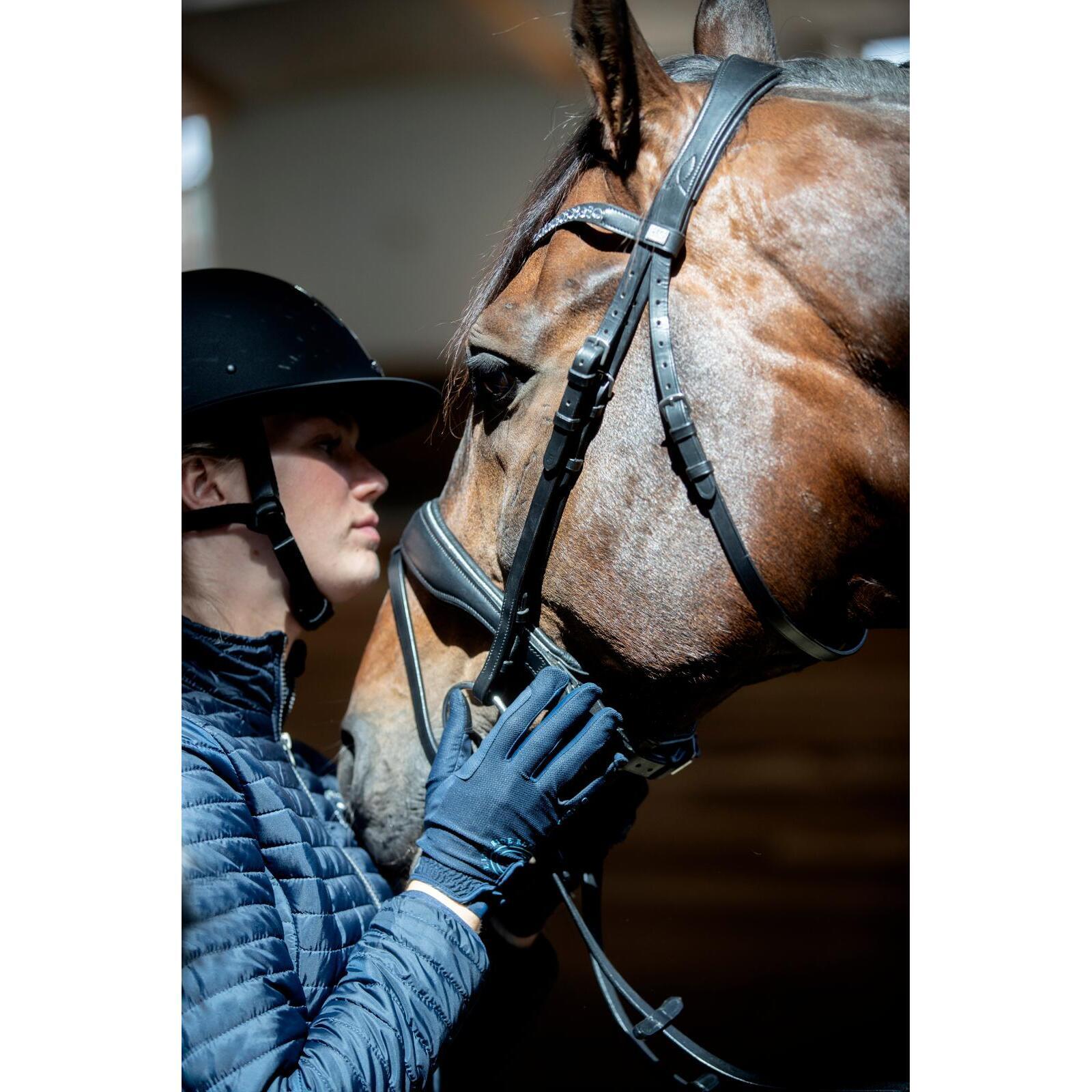Vrouwelijke rijhandschoenen van mesh Equipage EQ Terina 3/3