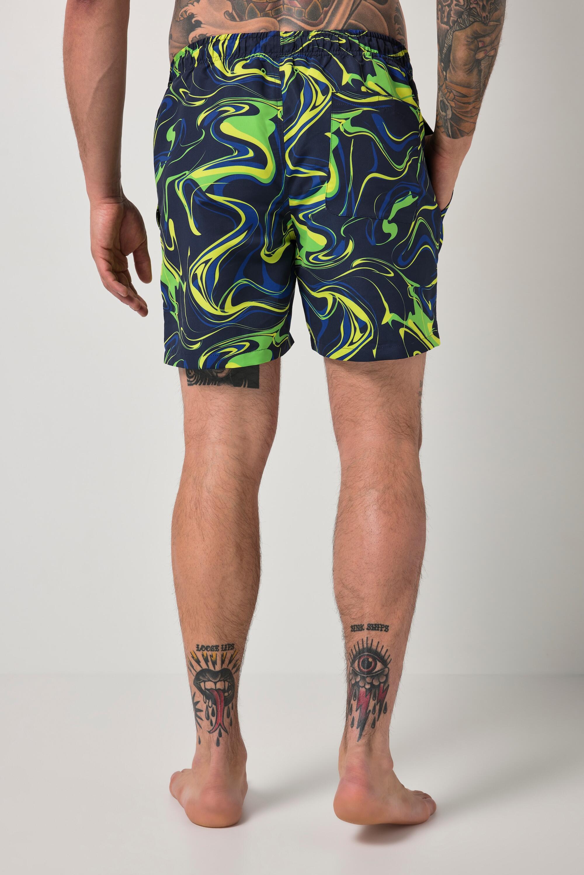 Herren Badeshorts Beachwear Alloverprint Elastikbund bis 8 XL 2/5