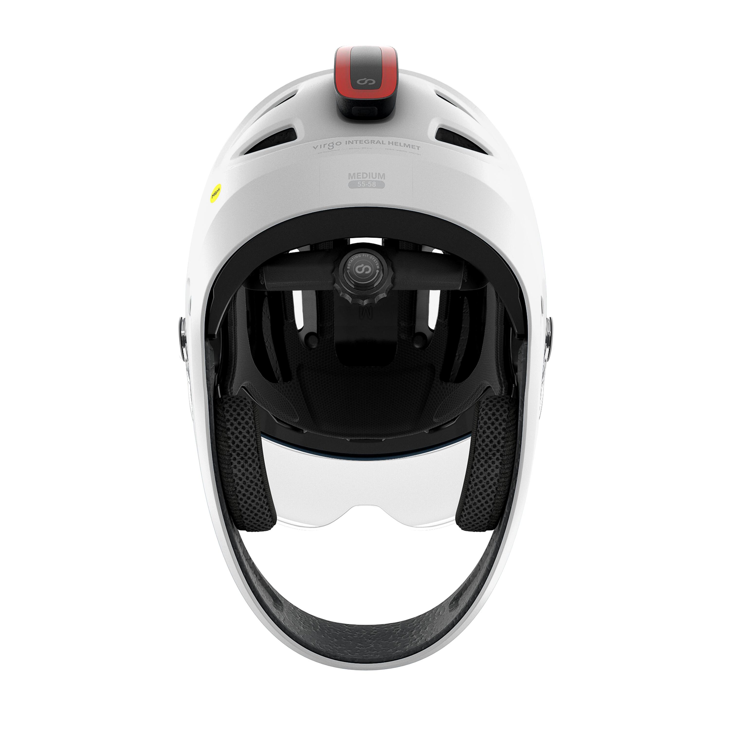 Virgo Integral Blanc - Casque Intégral Urbain avec visière et phare arrière 6/9