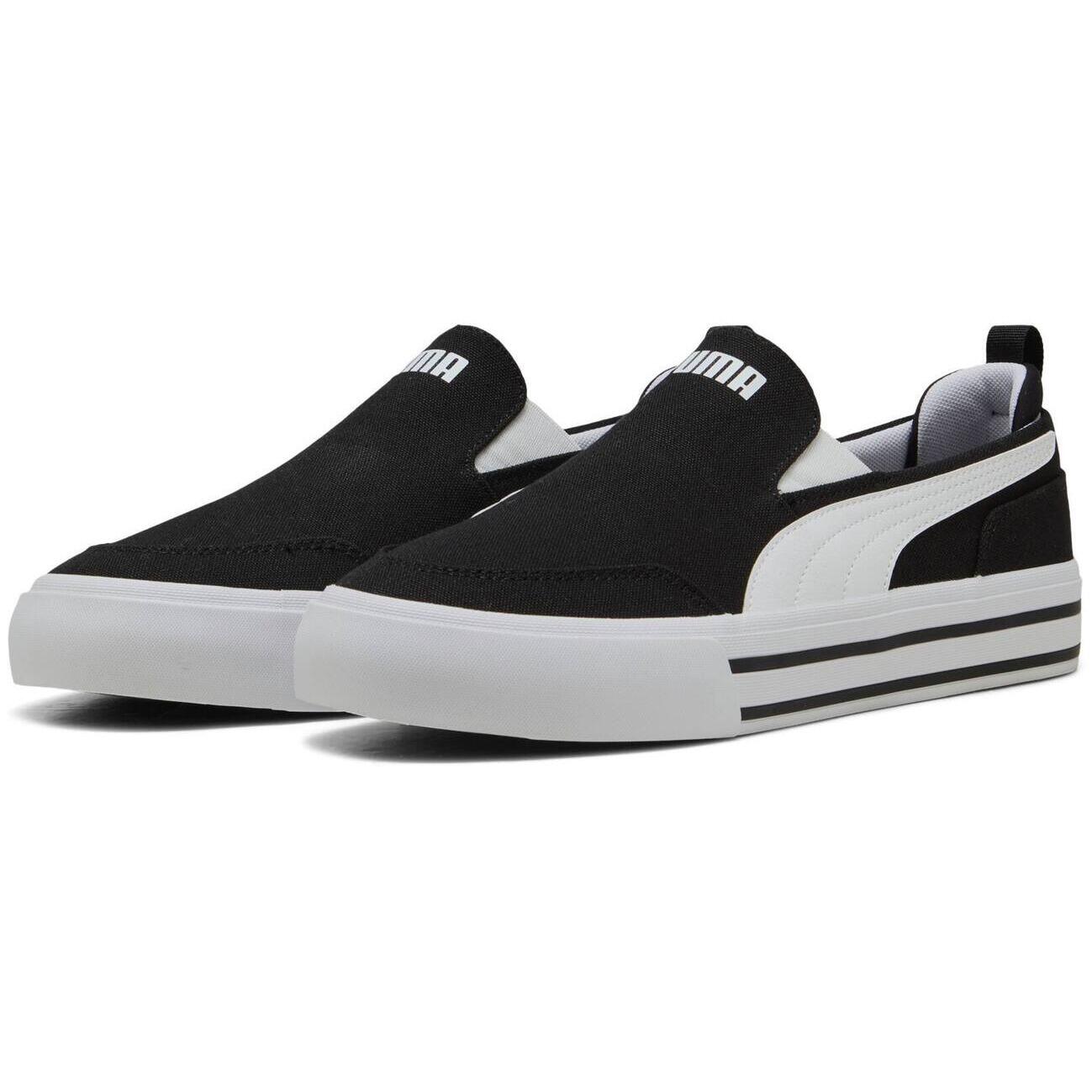 Turnschuhe Puma Court Classic Vulc Slipon, Schwarz, Unisex 3/5