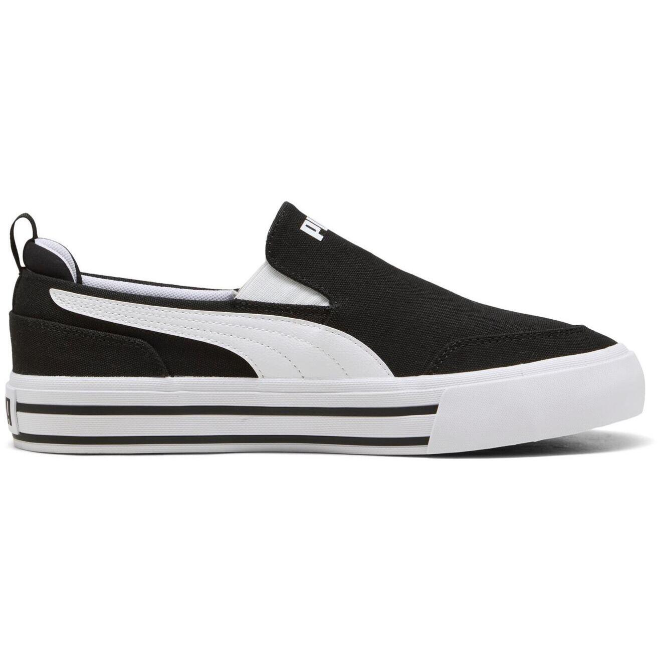 Turnschuhe Puma Court Classic Vulc Slipon, Schwarz, Unisex 4/5