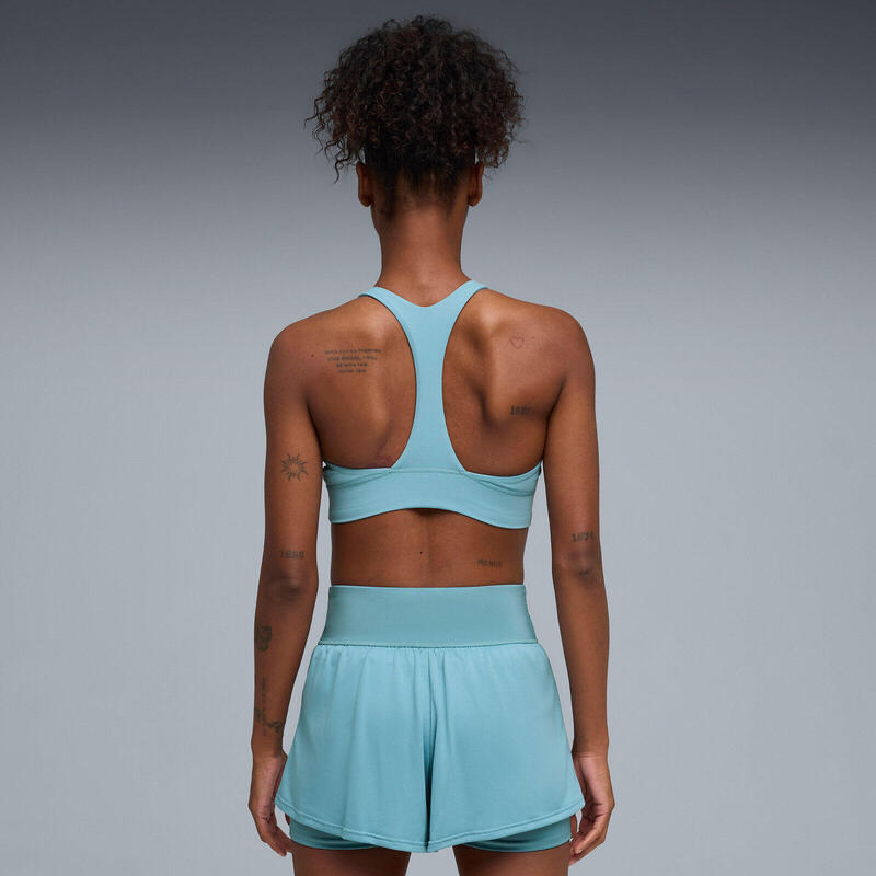 Bustiera femei Puma Shapeluxe High Neck Bra, Albastru