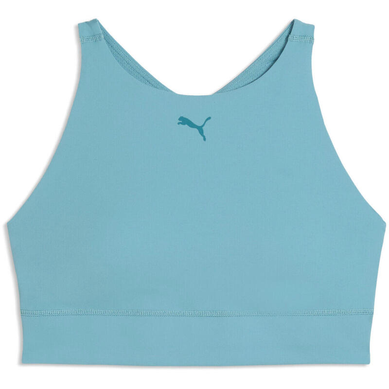 Bustiera femei Puma Shapeluxe High Neck Bra, Albastru