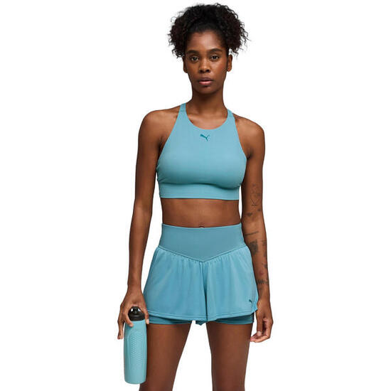 Sostén Puma Shapeluxe High Neck Bra, Azul, Mujer