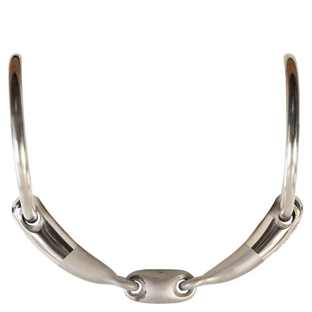 Mors podwójny z 2 pierścieniami BR dla koni jeździeckich BR Equitation Satin Sen 2/2