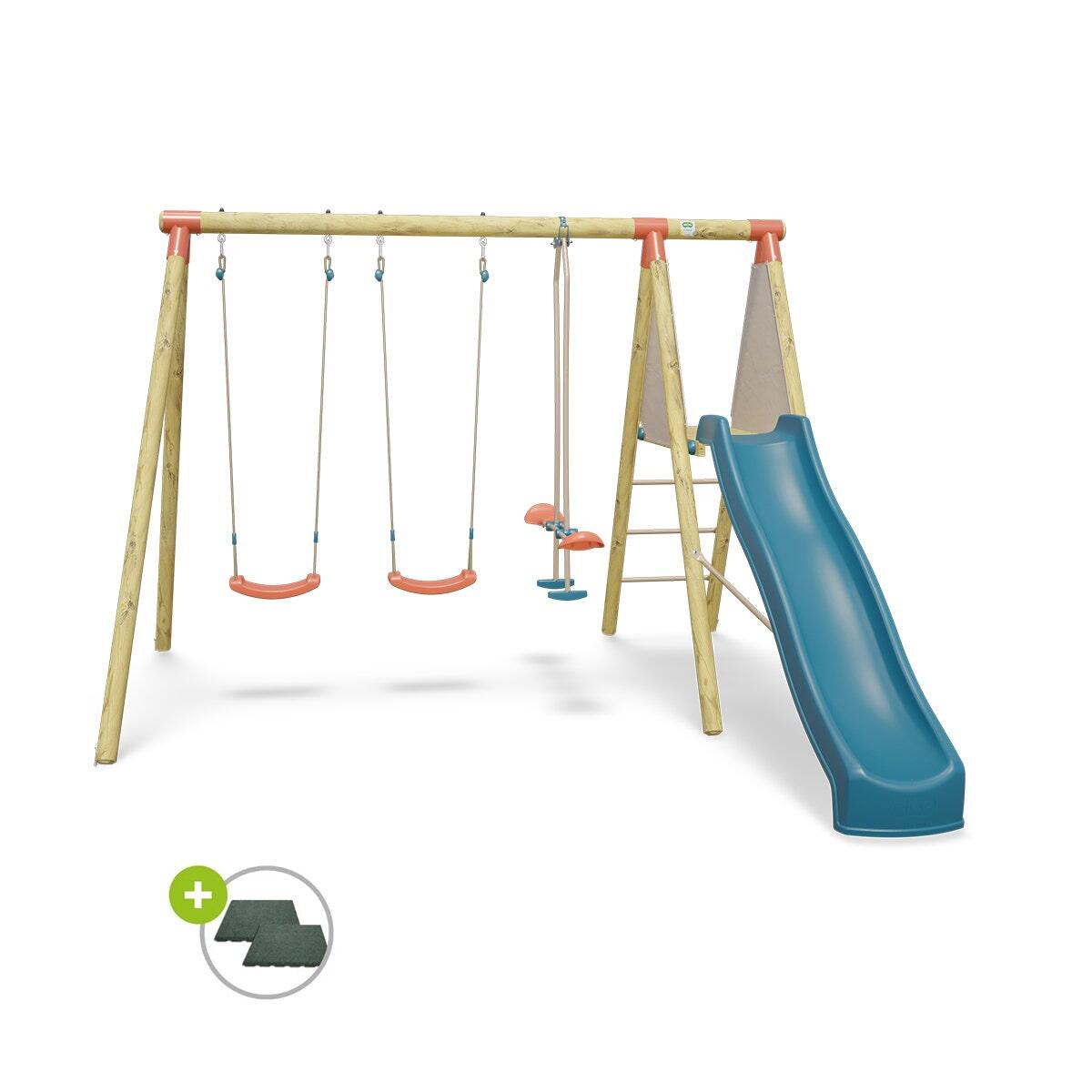 Station de jeux bois 2,30 m Topwood PALMI 2 - 6 enfants 1/7