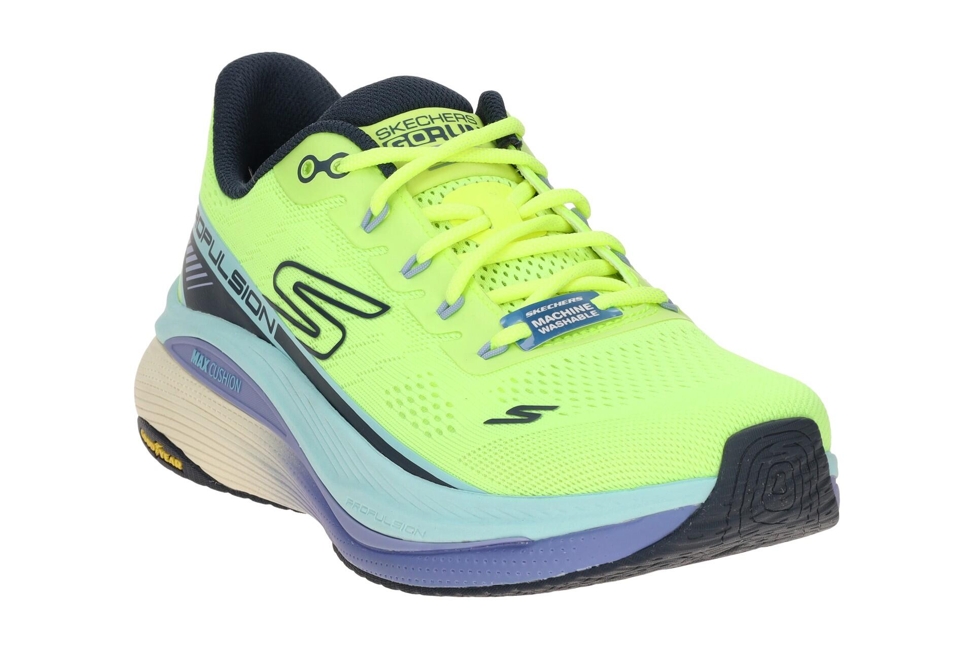 Skechers MAX CUSHIONING Schuhe gelb blau Damen Sportschuhe 128901 3/7