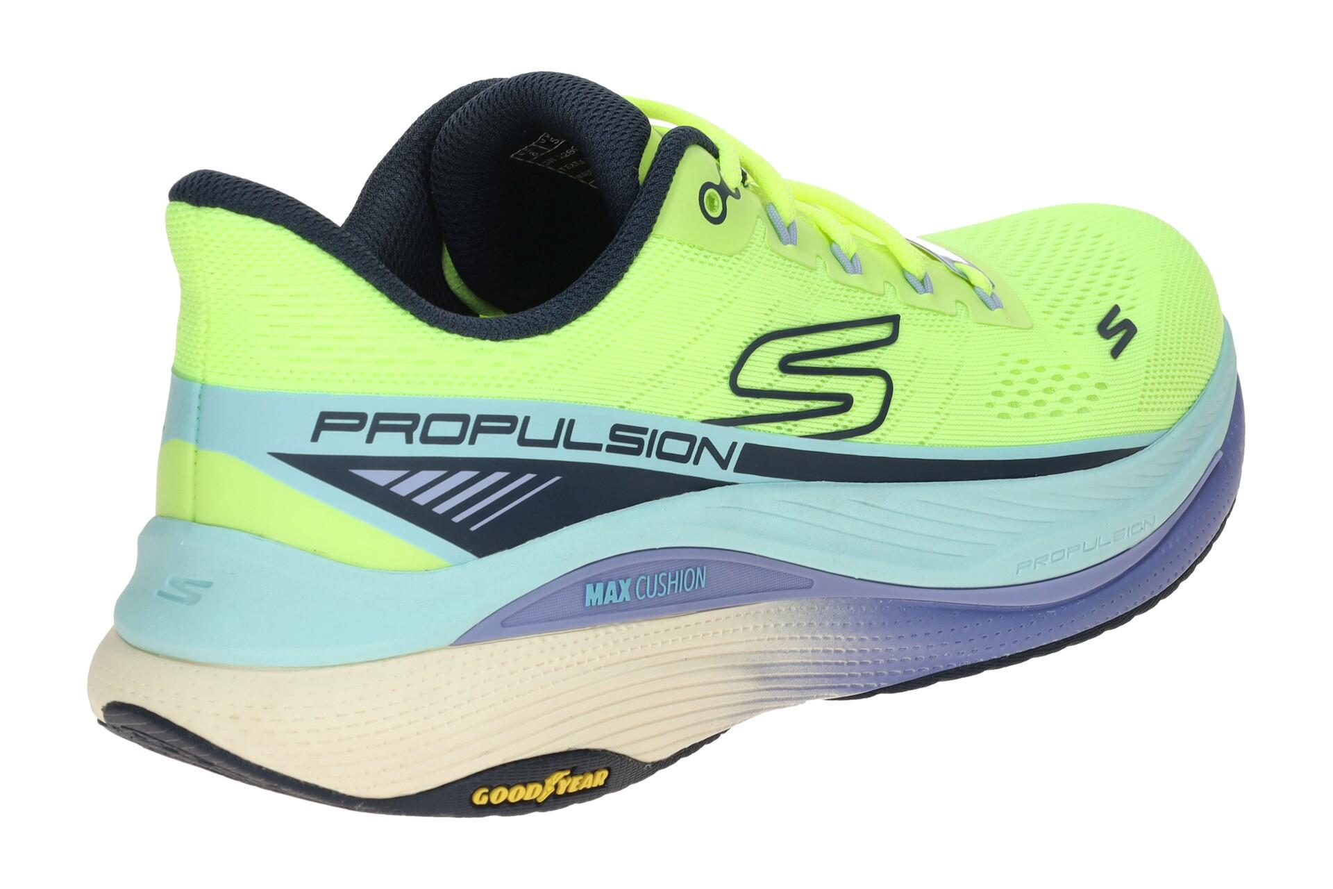 Skechers MAX CUSHIONING Schuhe gelb blau Damen Sportschuhe 128901 4/7