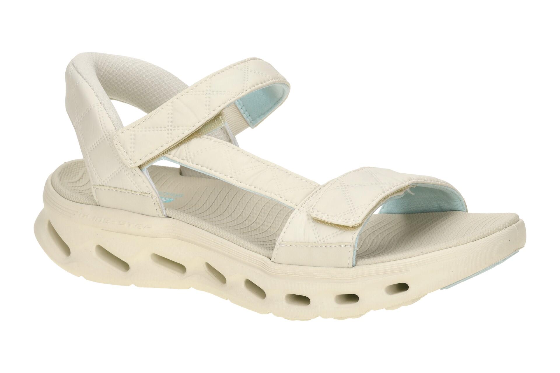 Skechers Go Walk Gliede Step Sandale beige Cozy Slip-Ins 141276 1/7