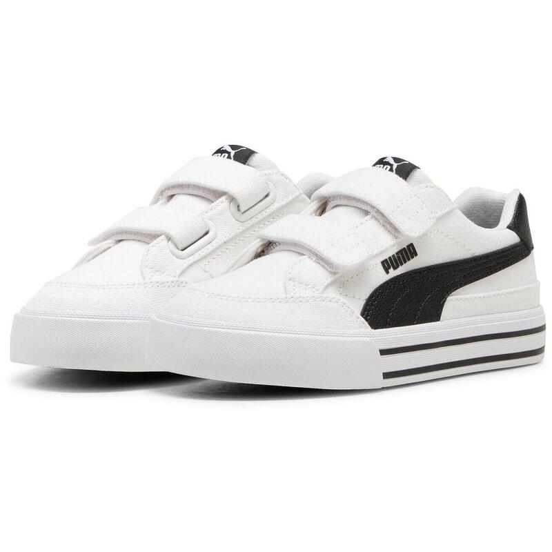 Pantofi sport copii Puma Court Classic Vulc Fs V Ps, Alb