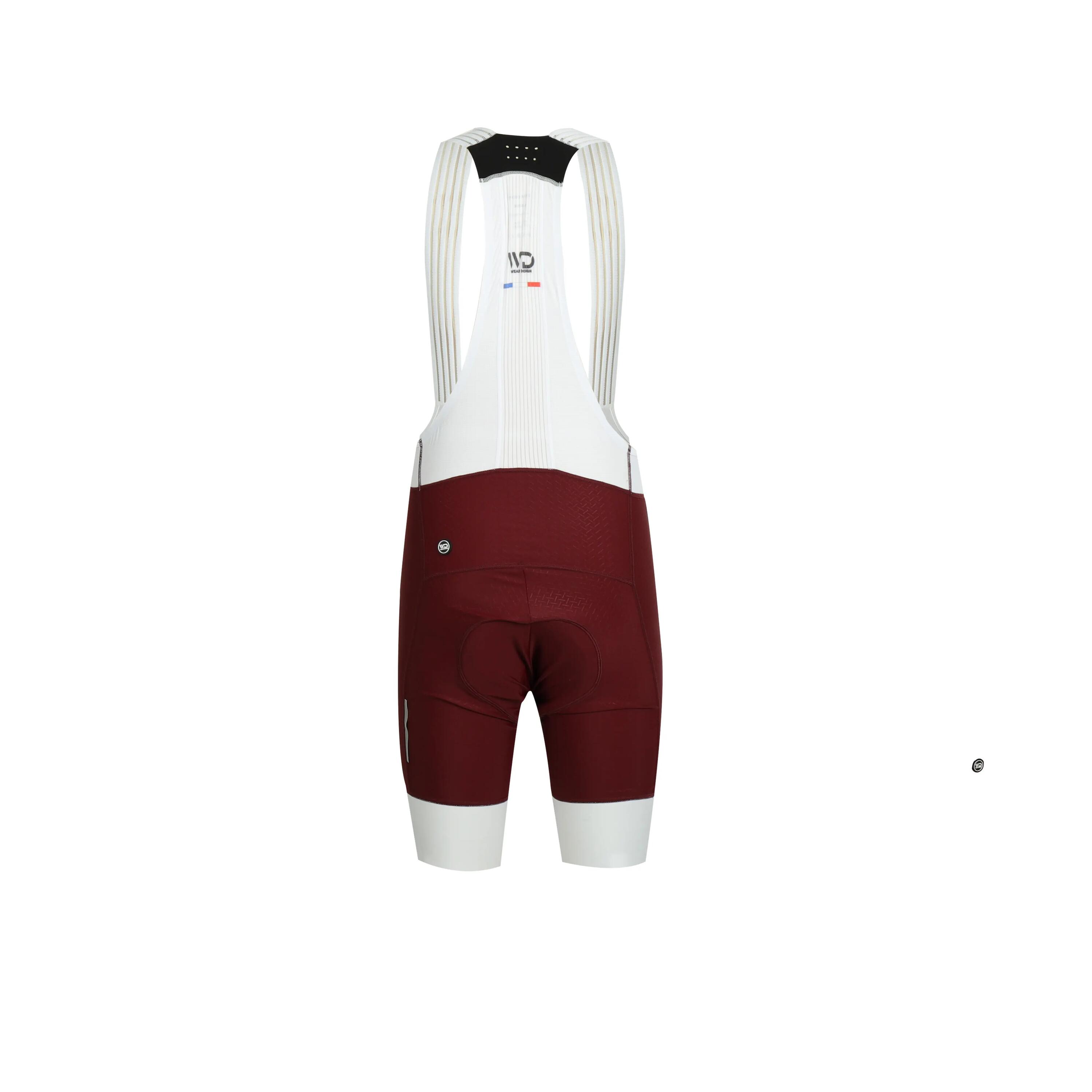 Cuissard vélo homme DRAFT bordeaux/blanc 2/7
