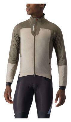Chaqueta de manga larga Castelli Fly Thermal Beige/Marrón