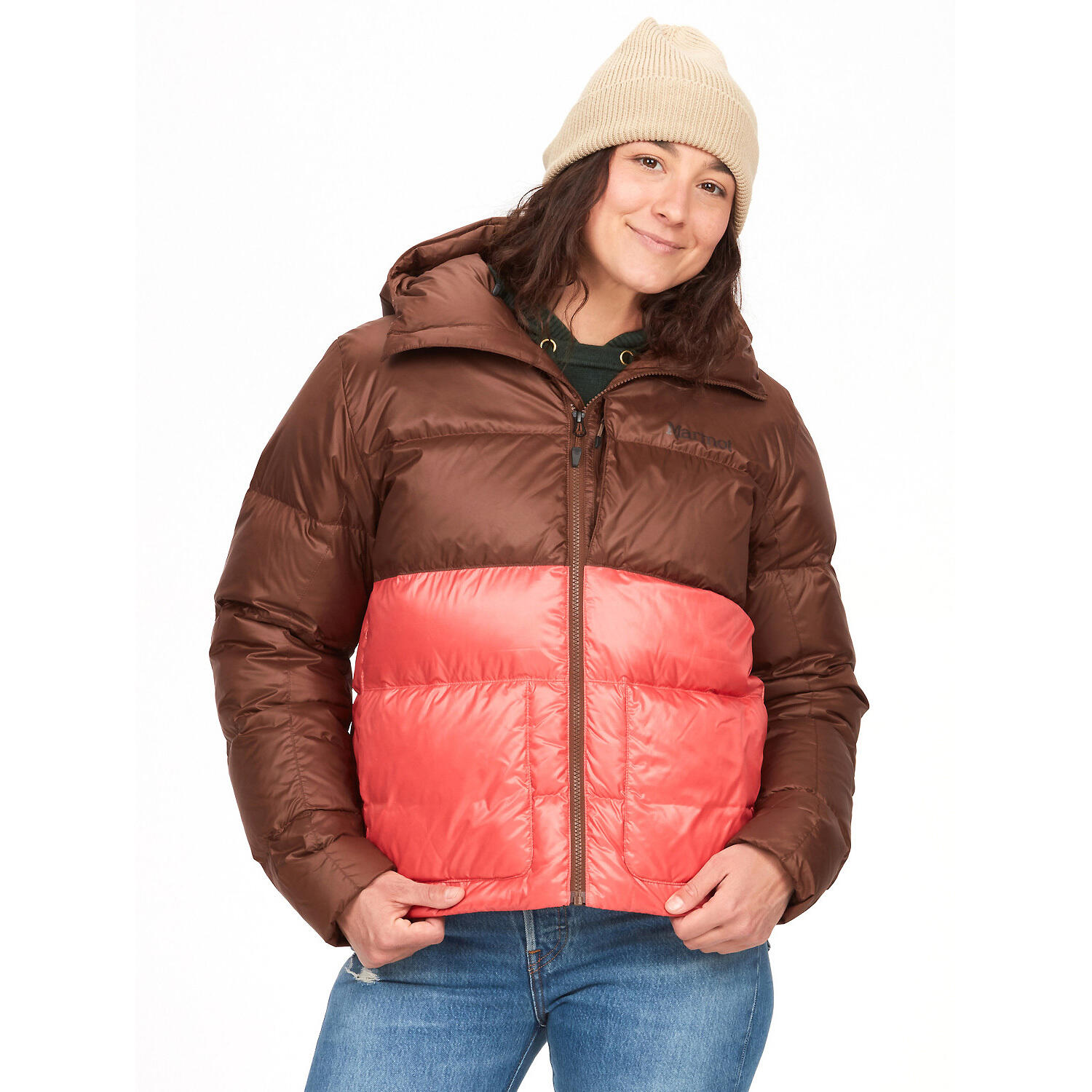 Damen Jacke W GUIDES DOWN HOODIE 3/4