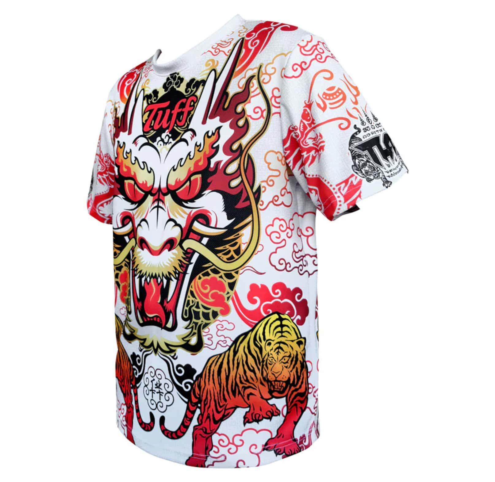 Koszulka Treningowa TUFF King Of The Dragon In White 3/4