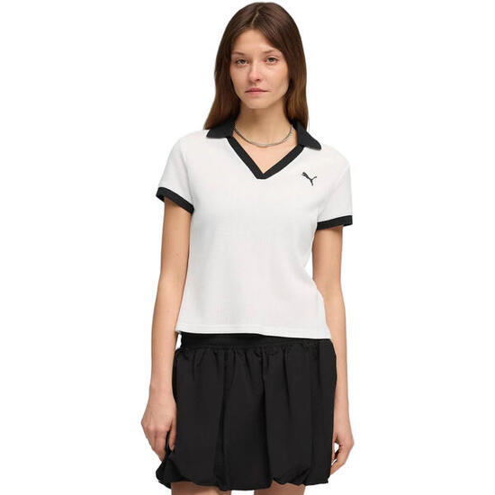 T-shirt Puma Wardrobe Ess Polo, Blanc, Femmes