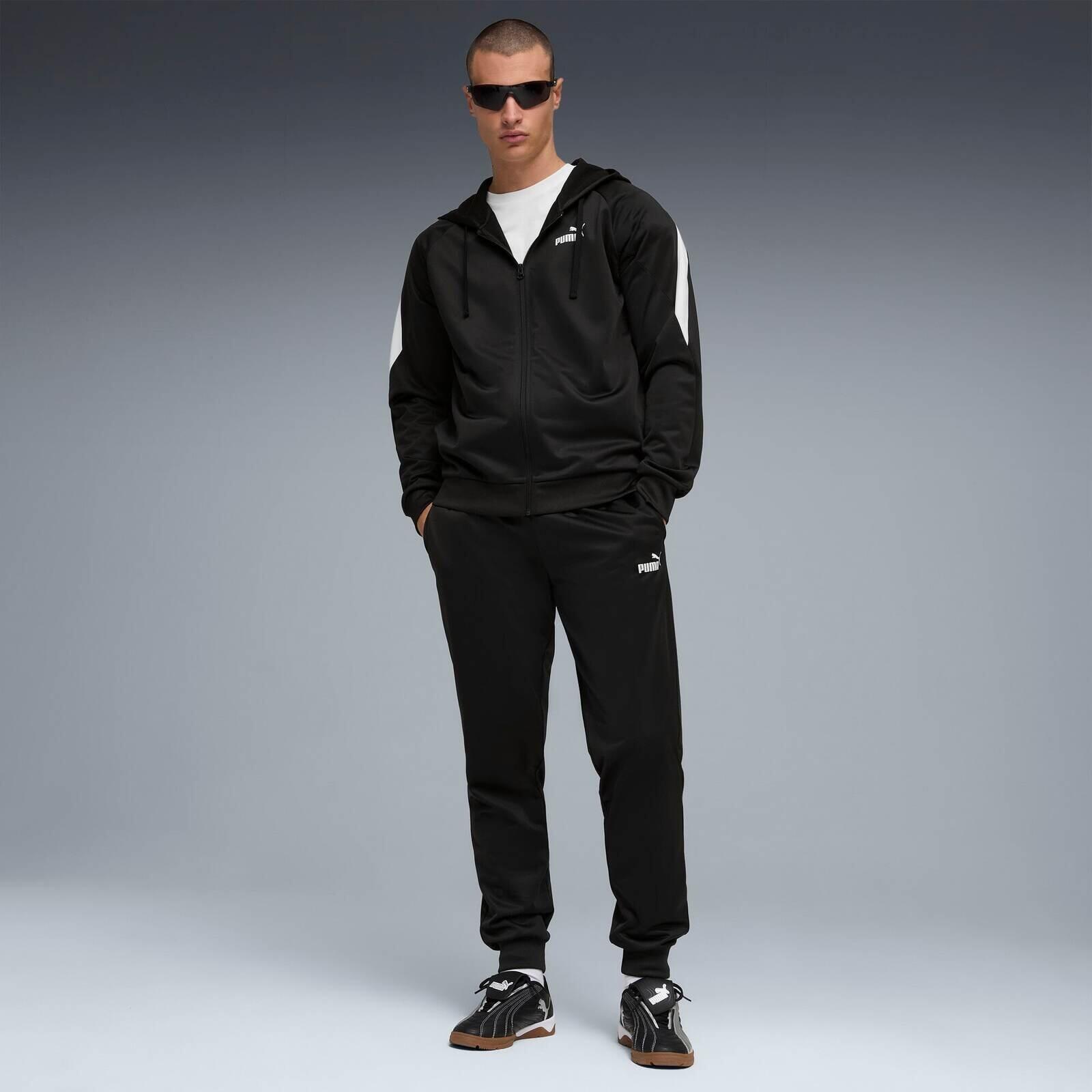 Chandal Puma Hooded Poly Suit, Negro, Hombre 3/5