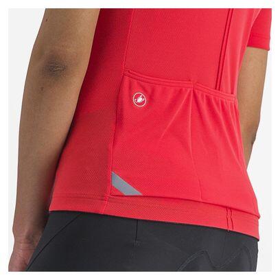 Maillot Manches Courtes Femme Castelli Anima 4 Rouge 3/5