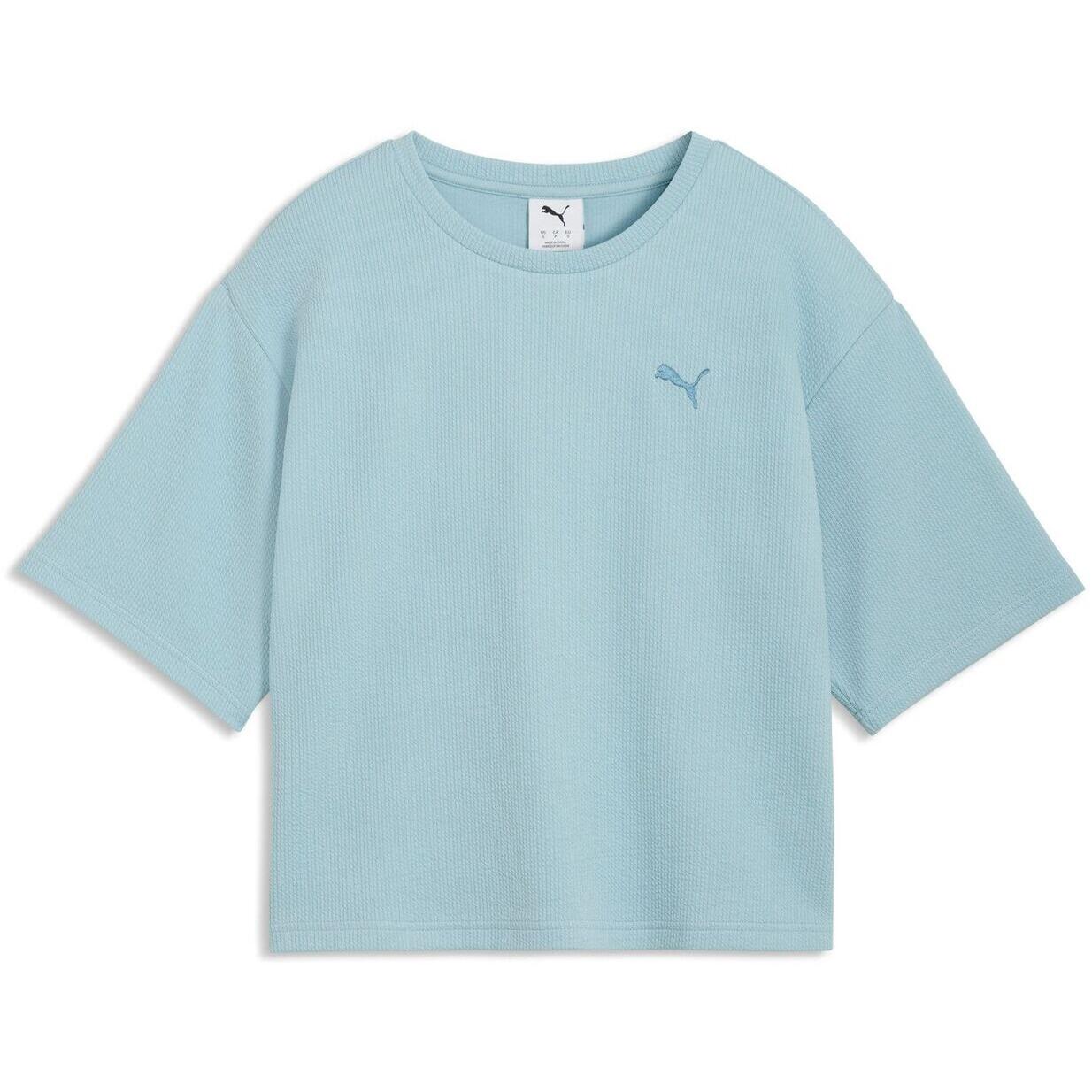 T-shirt Puma Ess Elevated Relaxed Tee, Bleu, Femmes 5/5