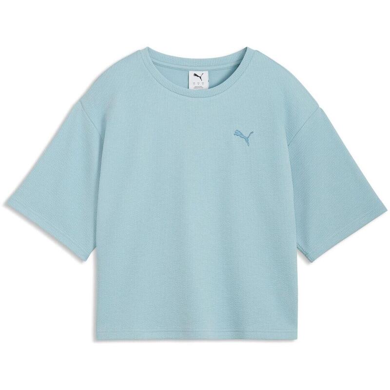 Tricou femei Puma Ess Elevated Relaxed Tee, Albastru