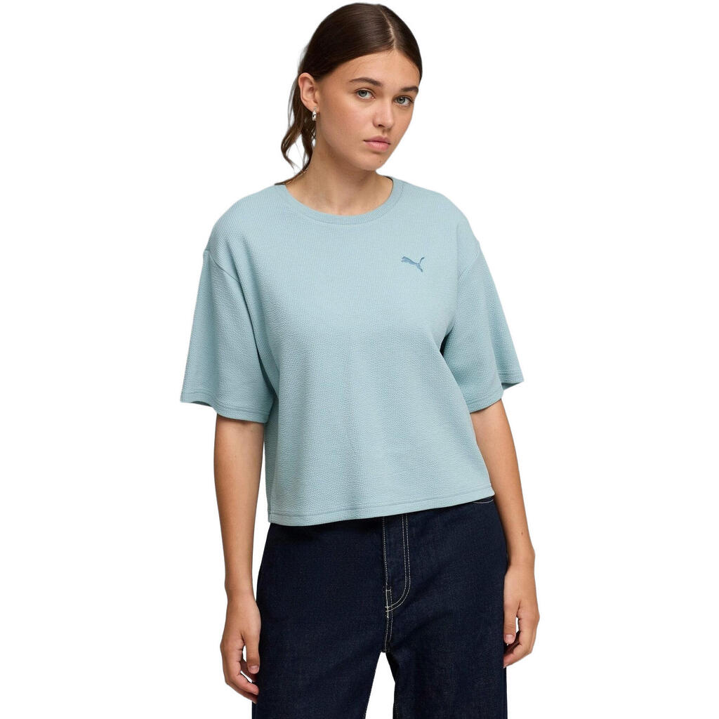 Тениска Puma Ess Elevated Relaxed Tee, Син, Жени