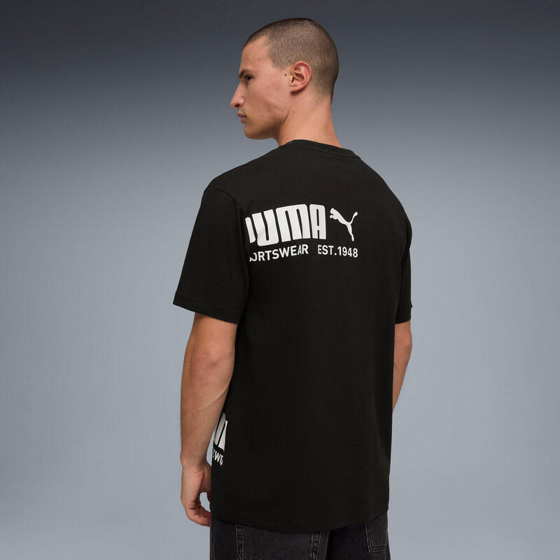 Tricou barbati Puma Sport Relaxed Graphic Tee, Negru
