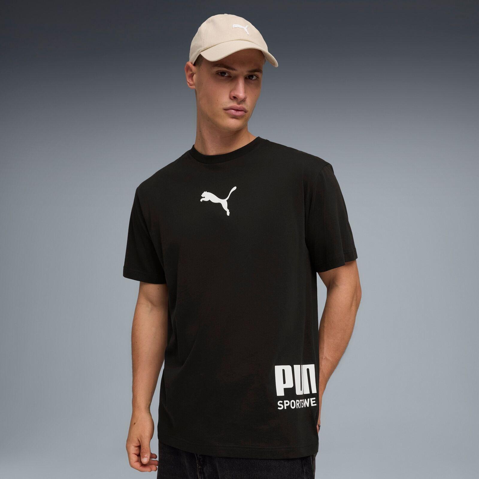 T-shirt Puma Sport Relaxed Graphic Tee, Noir, Hommes 4/5