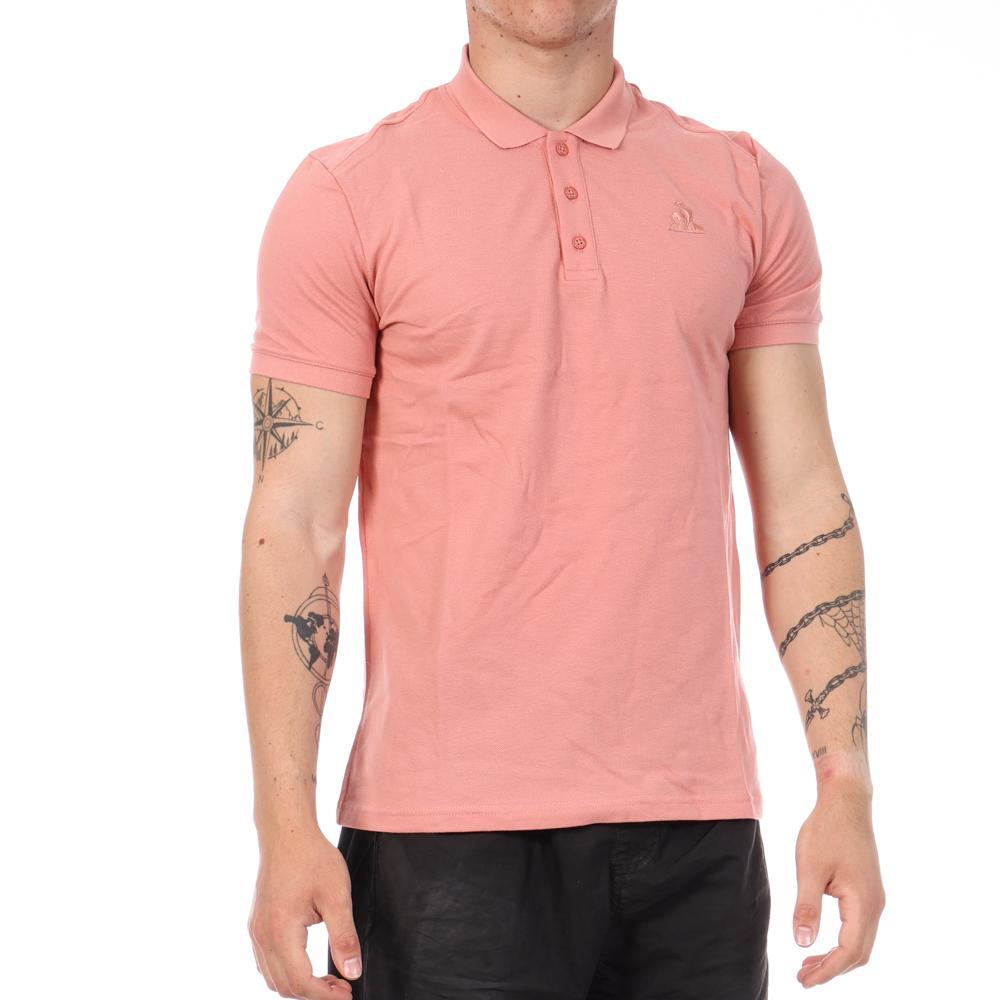 Le Coq Sportif Men's Rosette Pink Polo Shirt