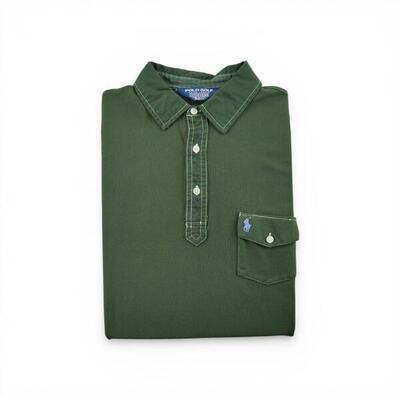 Tweedehands - heren korte mouw poloshirt golf groen - goede staat