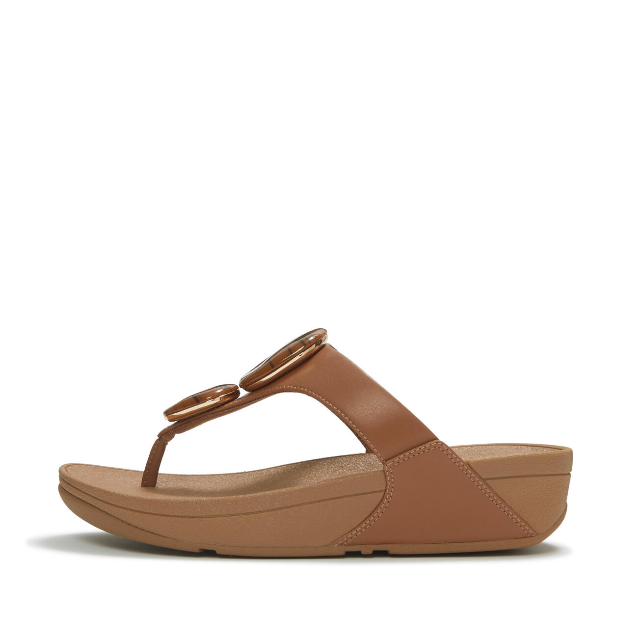 FITFLOP FitFlop Lulu Marbled-Stone Toe-Post Sandals  DIEPBRUIN 42 3/7