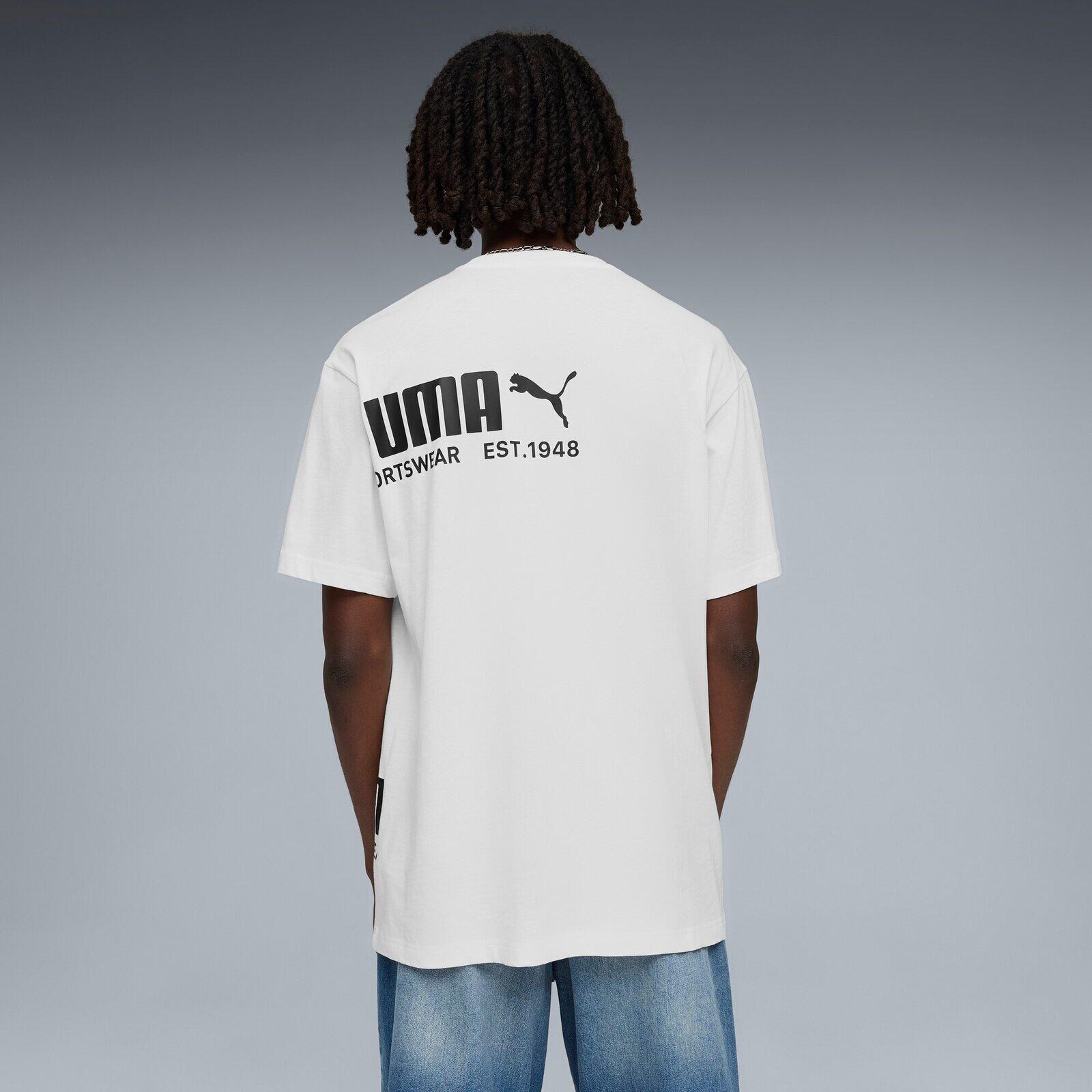 T-shirt Puma Sport Relaxed Graphic Tee, Blanc, Hommes 2/5