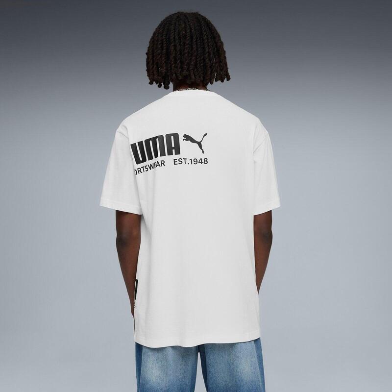 Tricou barbati Puma Sport Relaxed Graphic Tee, Alb