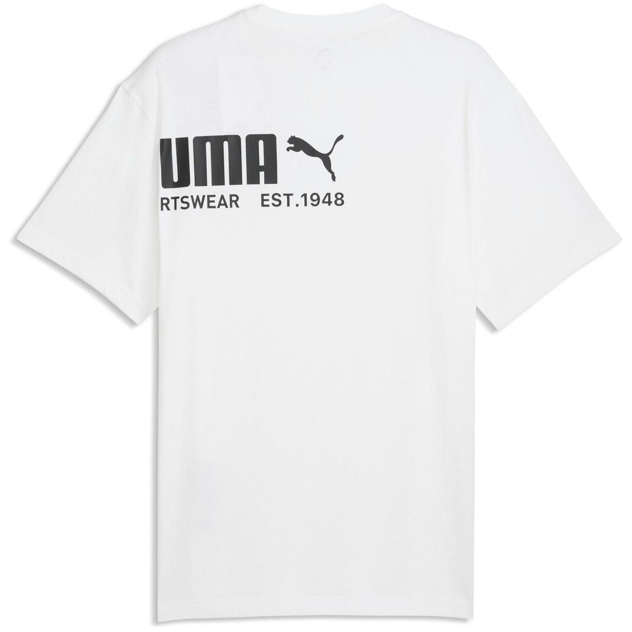 T-shirt Puma Sport Relaxed Graphic Tee, Blanc, Hommes 5/5