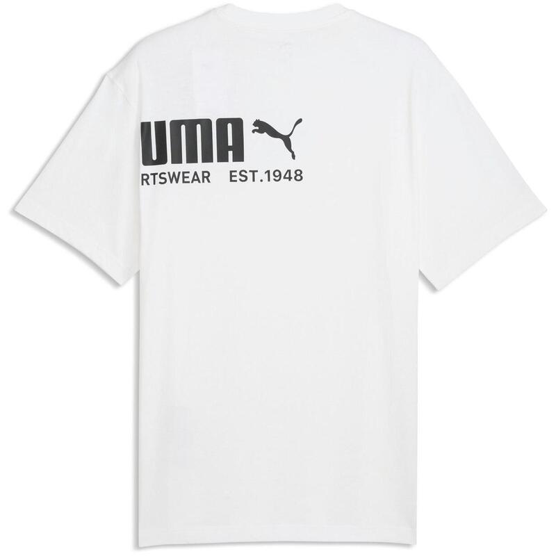 Tricou barbati Puma Sport Relaxed Graphic Tee, Alb