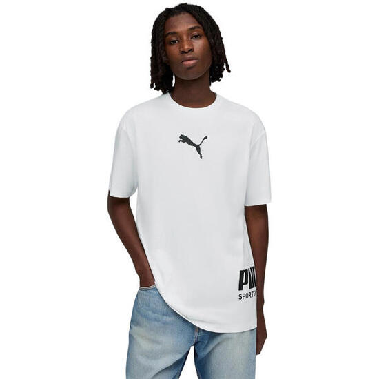T-Shirt Puma Sport Relaxed Graphic Tee, Weiß, Herren