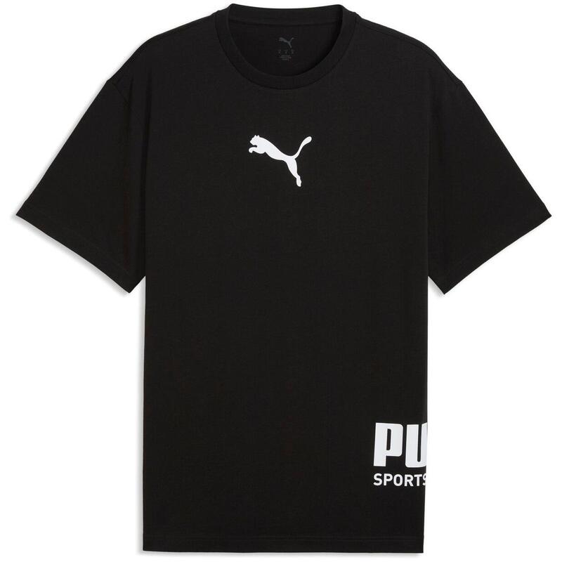 Tricou barbati Puma Sport Relaxed Graphic Tee, Negru